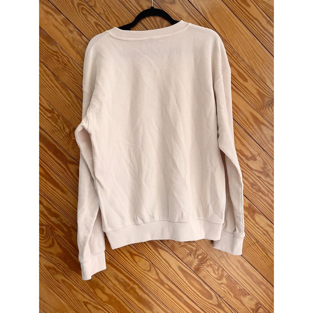 COMFRT Waffle Lounge Long Sleeve Tee Ivory White - Picture 7 of 7